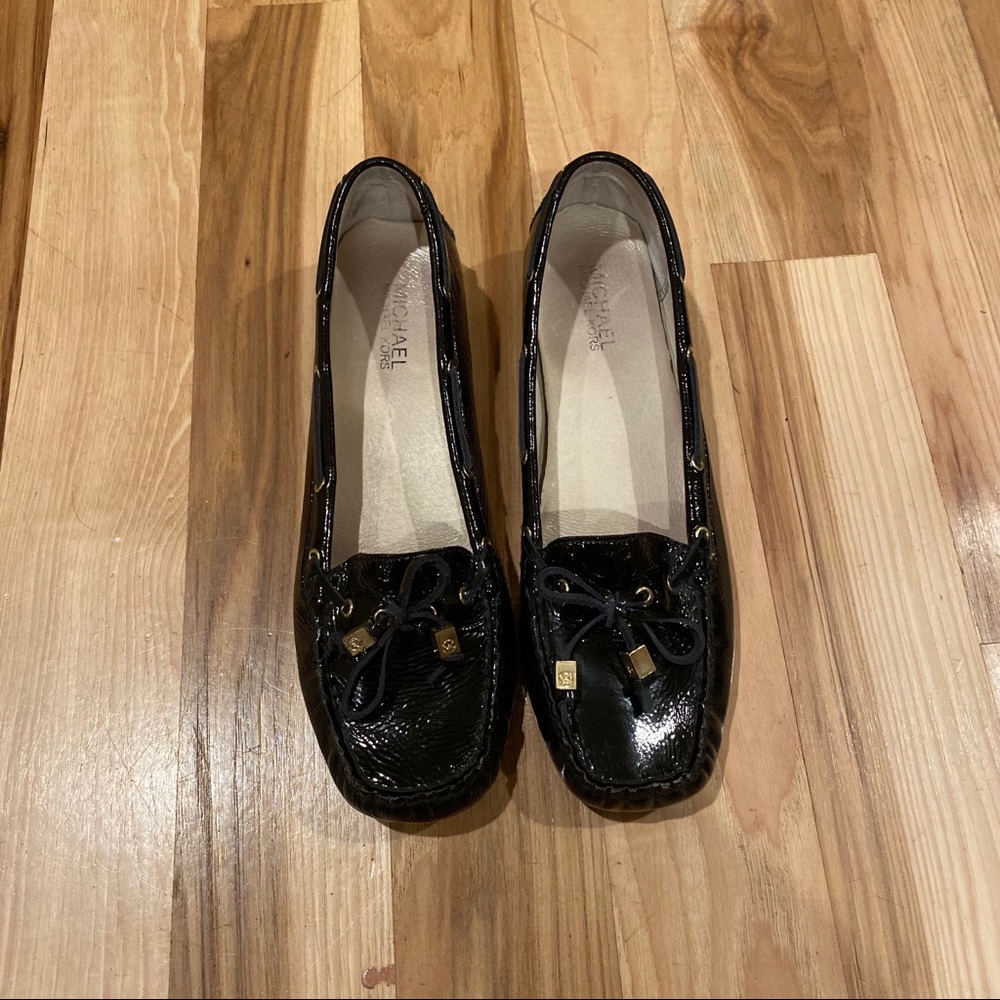 MICAHEL by Michael Kors patent lady loafers
